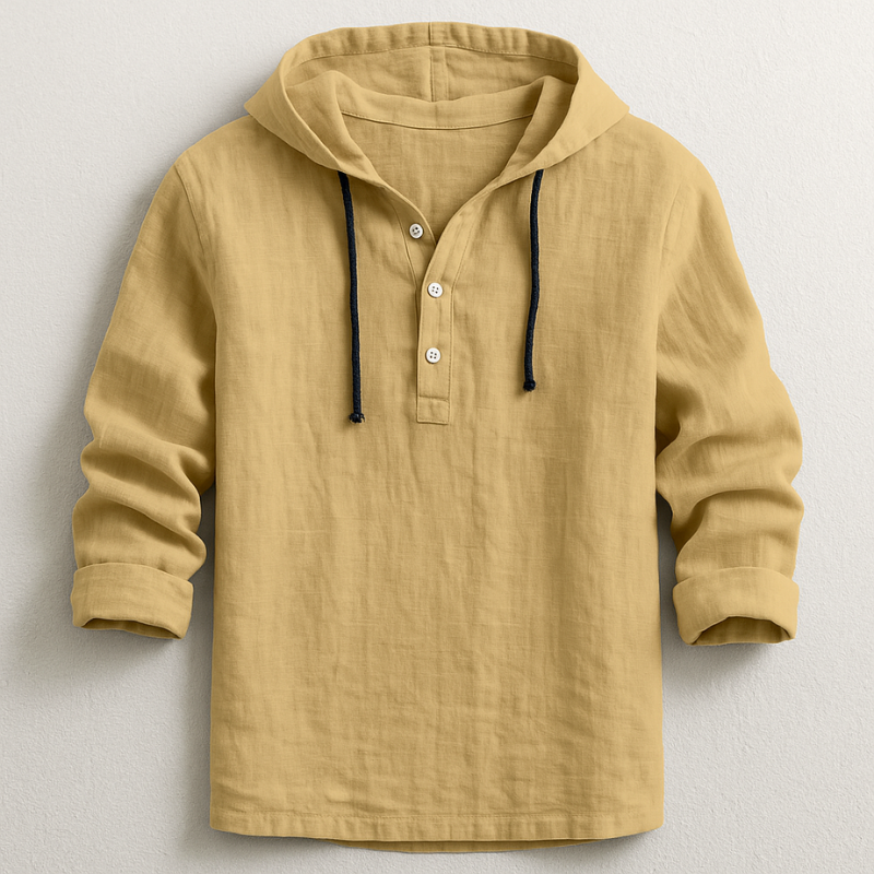 GERMAN™ | Camisa De Lino Con Capucha