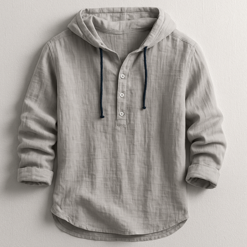 GERMAN™ | Camisa De Lino Con Capucha