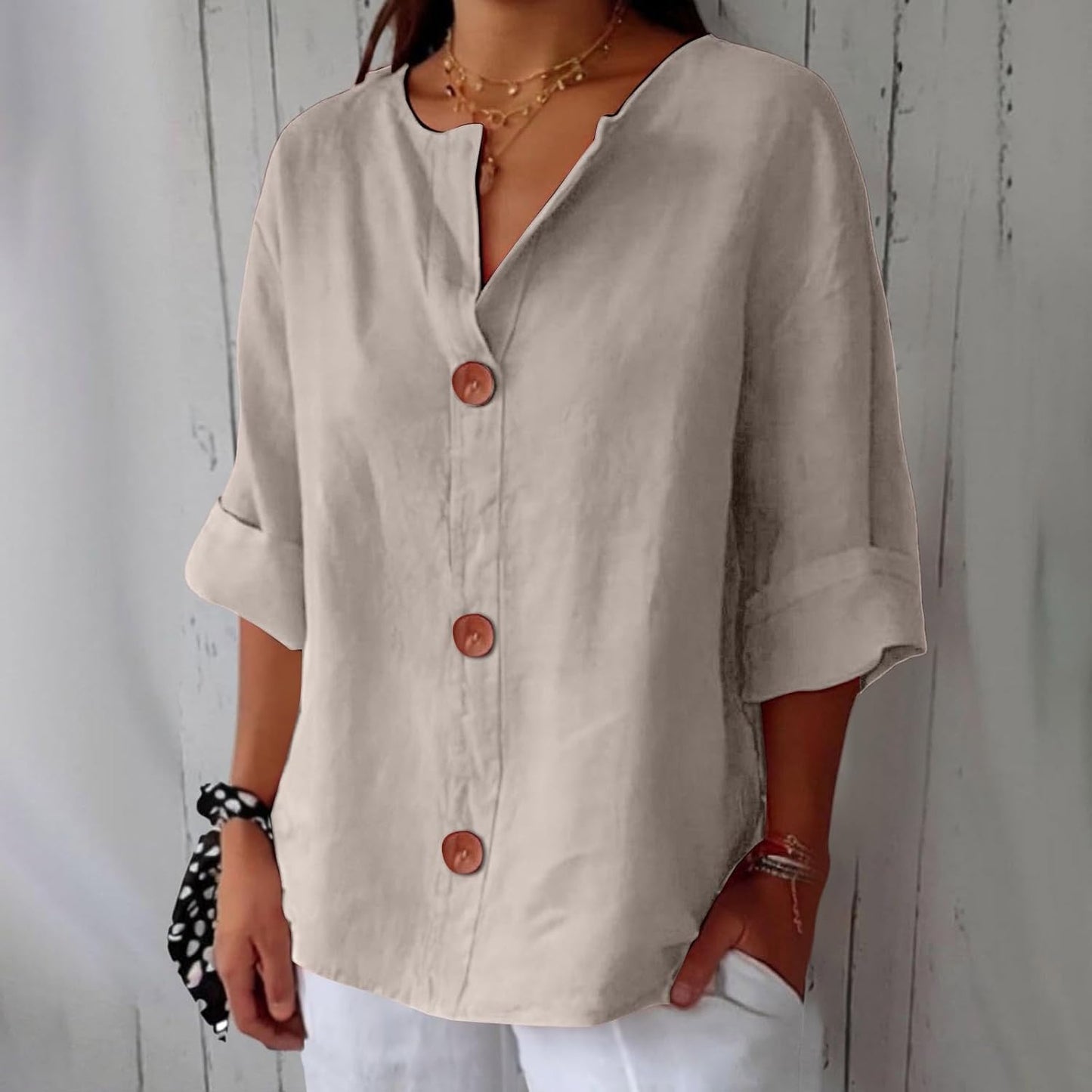 MARINA™ | Blusa De Lino