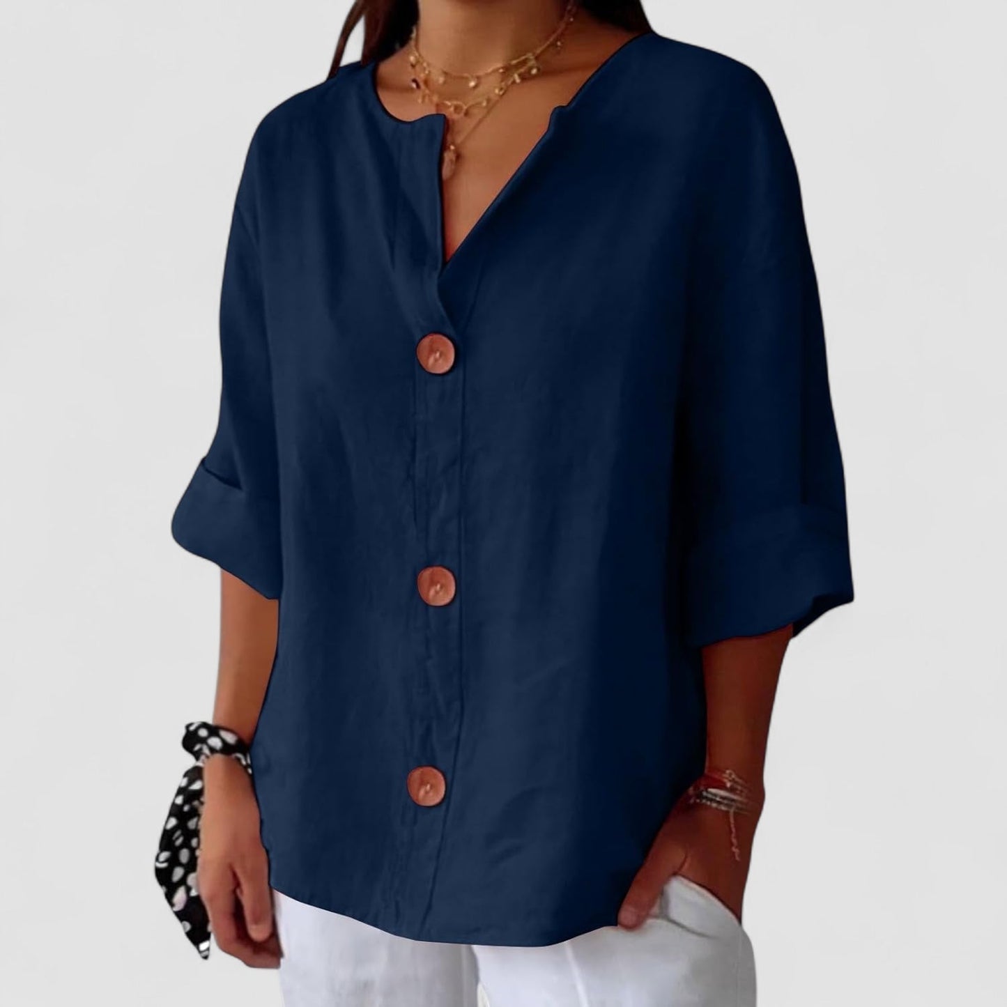 MARINA™ | Blusa De Lino