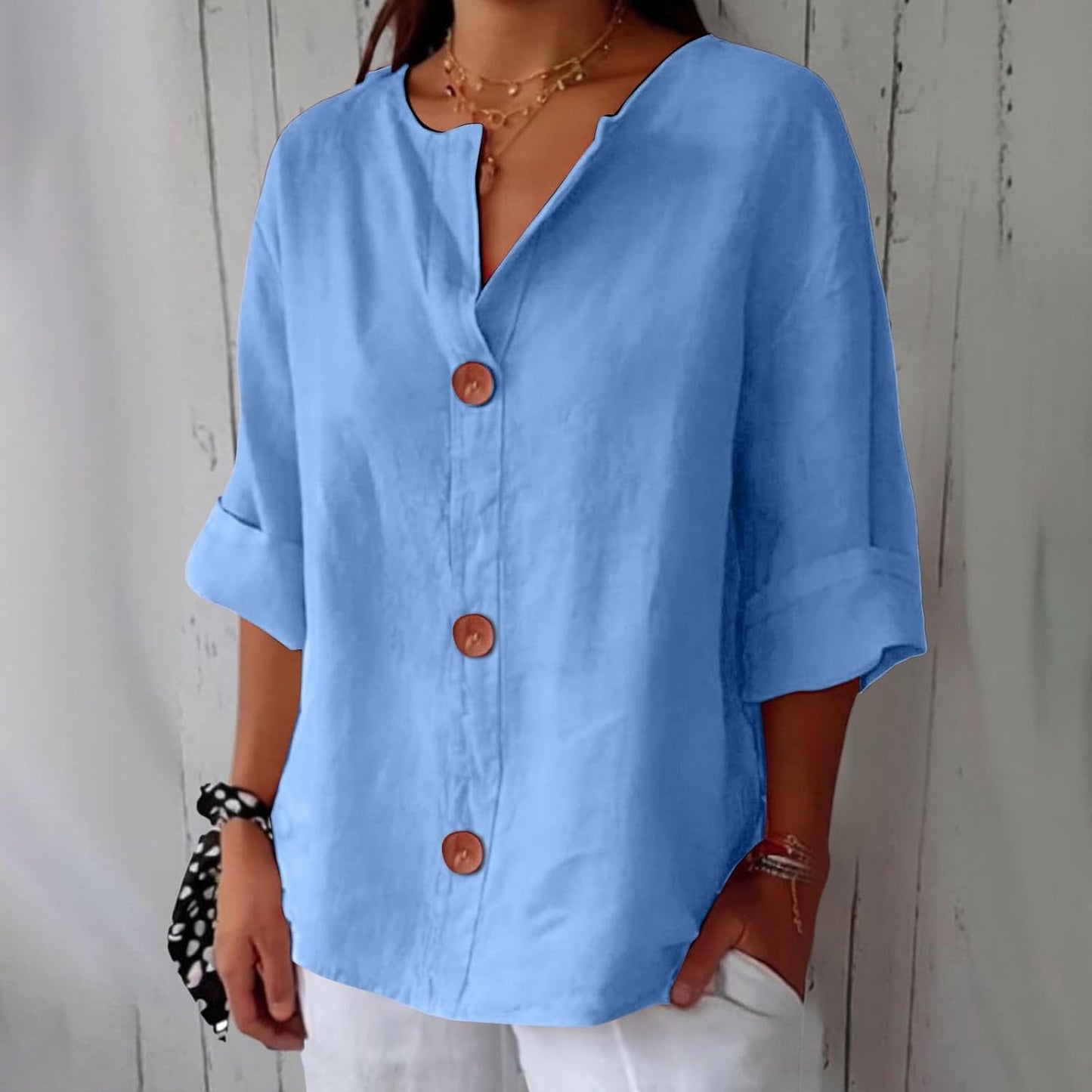 MARINA™ | Blusa De Lino