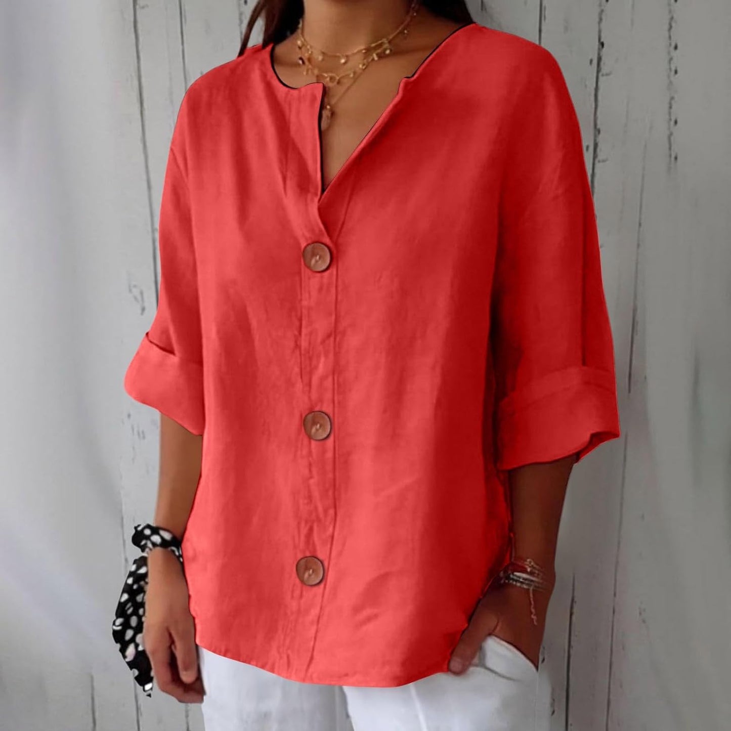MARINA™ | Blusa De Lino
