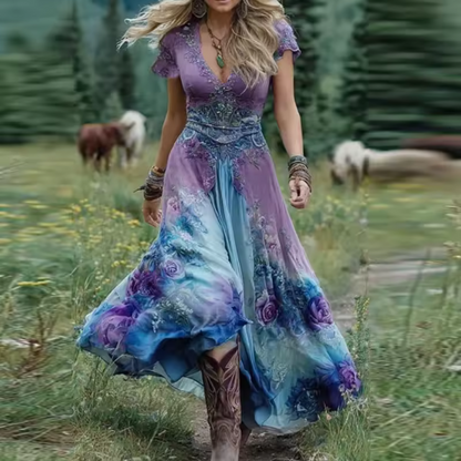 MARTINA™| Vestido Floral Artesanal