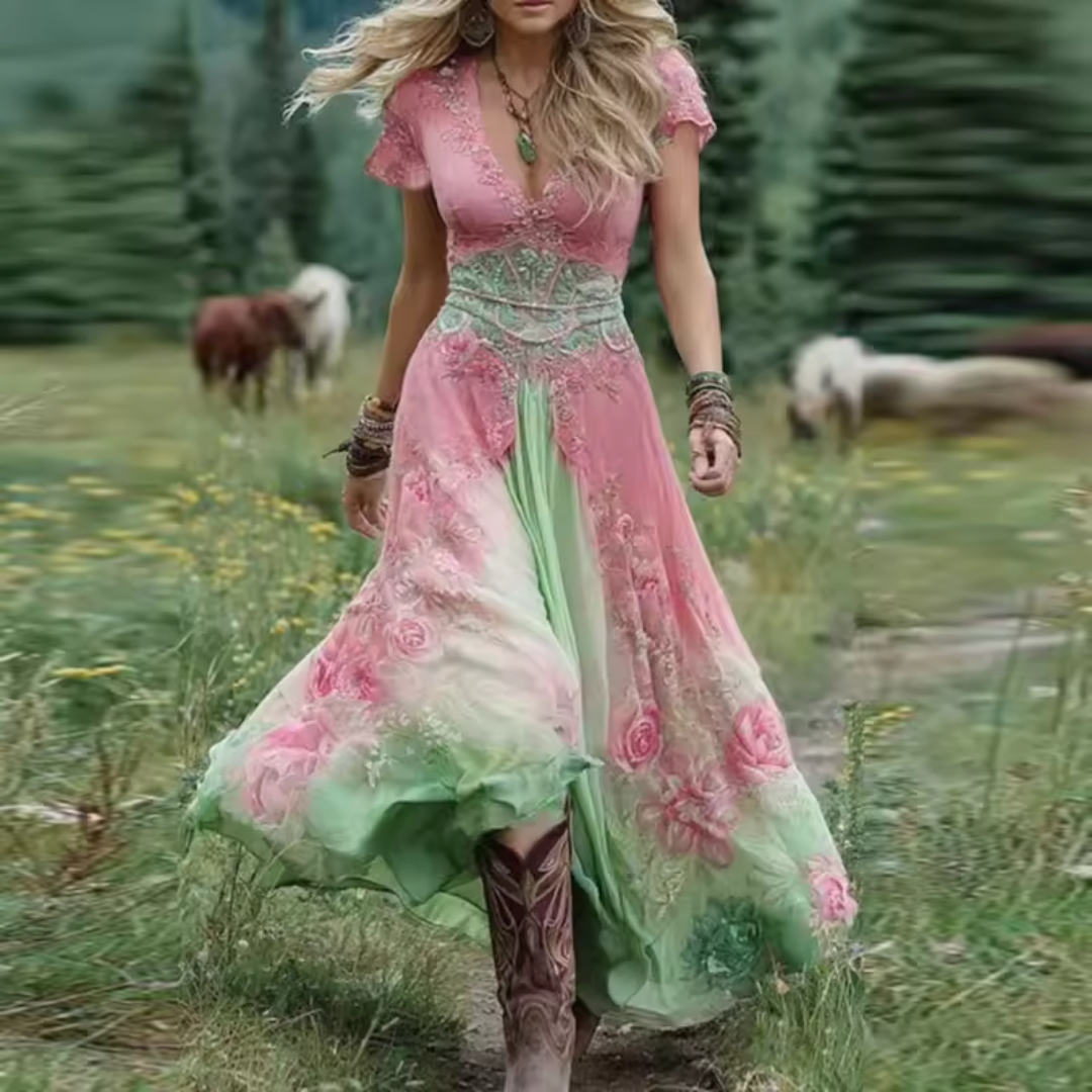 MARTINA™| Vestido Floral Artesanal